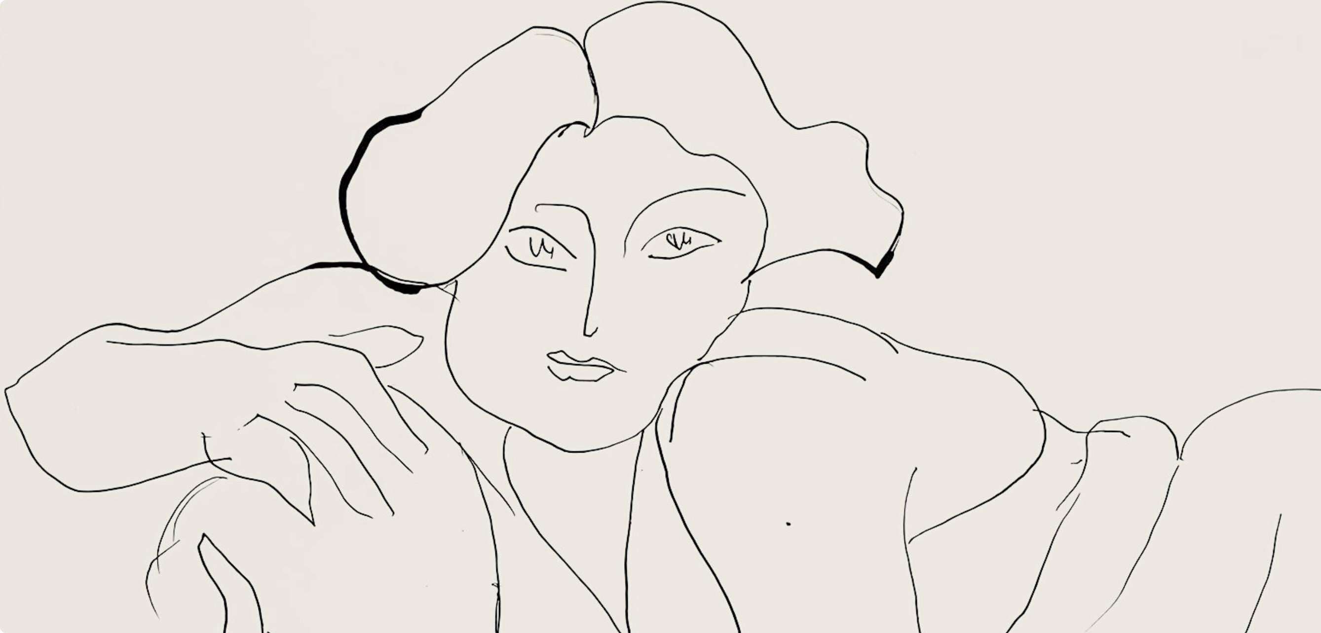 Henri Matisse, Série D, var. 4 (Duthuit 9), Henri Matisse, Dessins, Thèmes et variations, Limited Edition Lithograph