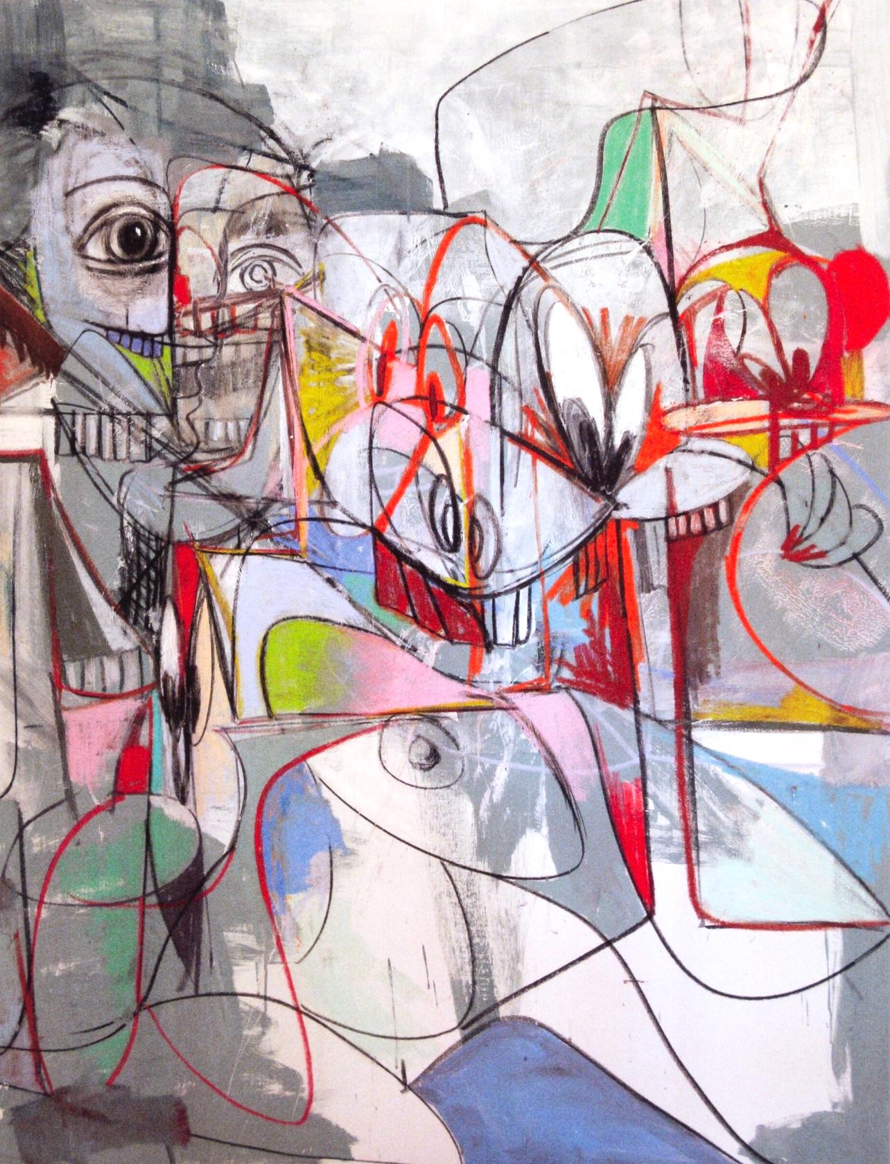 George Condo, Conversations, Drawing Paintings, Limited Edition Four Color Process Print