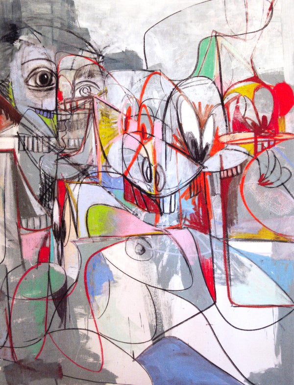 George Condo, Conversations, Drawing Paintings, Limited Edition Four Color Process Print