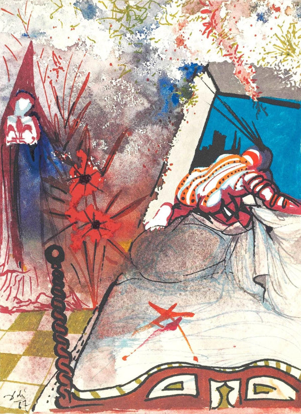 Salvador Dali, Composition (Michler/Löpsinger 1601), Romeo e Giulietta, Limited Edition Lithograph and Silkscreen