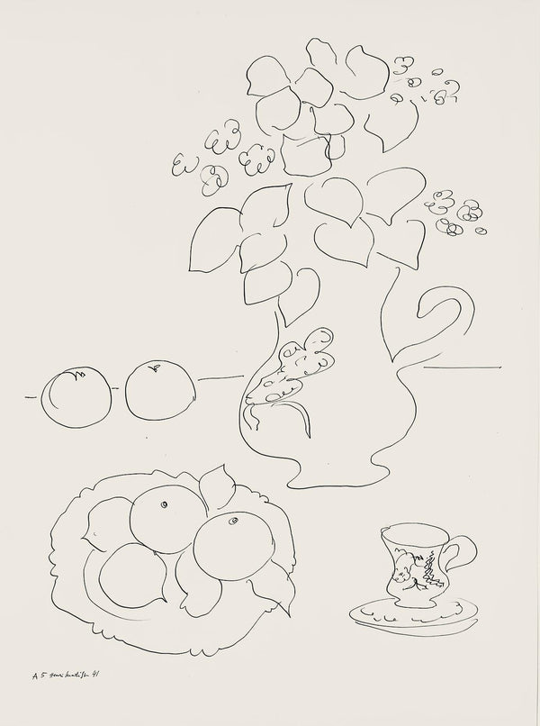 Henri Matisse, Série A, var. 5 (Duthuit 9), Henri Matisse, Dessins, Thèmes et variations, Limited Edition Lithograph