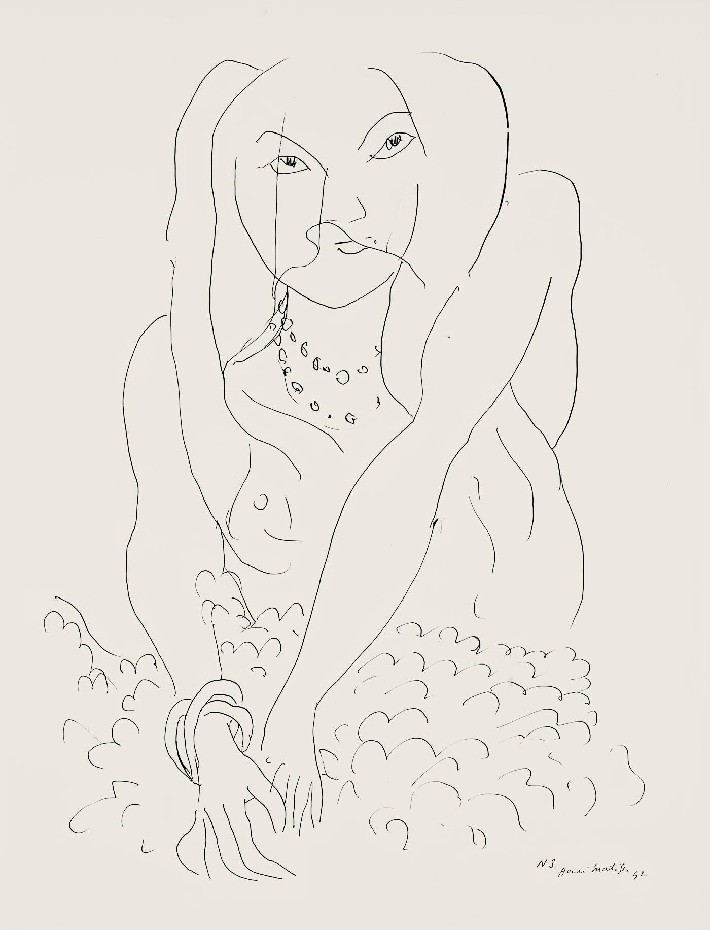 Henri Matisse, Série N, var. 3 (Duthuit 9), Henri Matisse, Dessins, Thèmes et variations, Limited Edition Lithograph