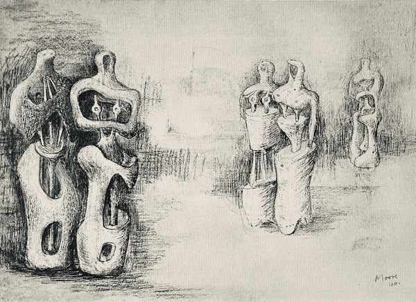 Henry Moore, Standing Figures, The Drawings of Henry Moore, Limited Edition Lithograph