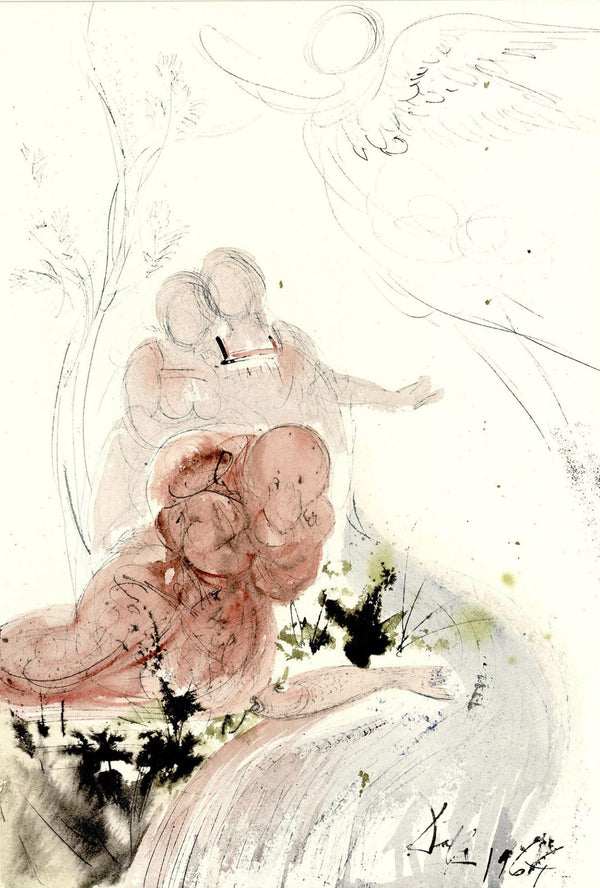 Salvador Dali, Composition (Michler/Löpsinger 1600; Field 69-3), Biblia Sacra, Limited Edition Lithograph