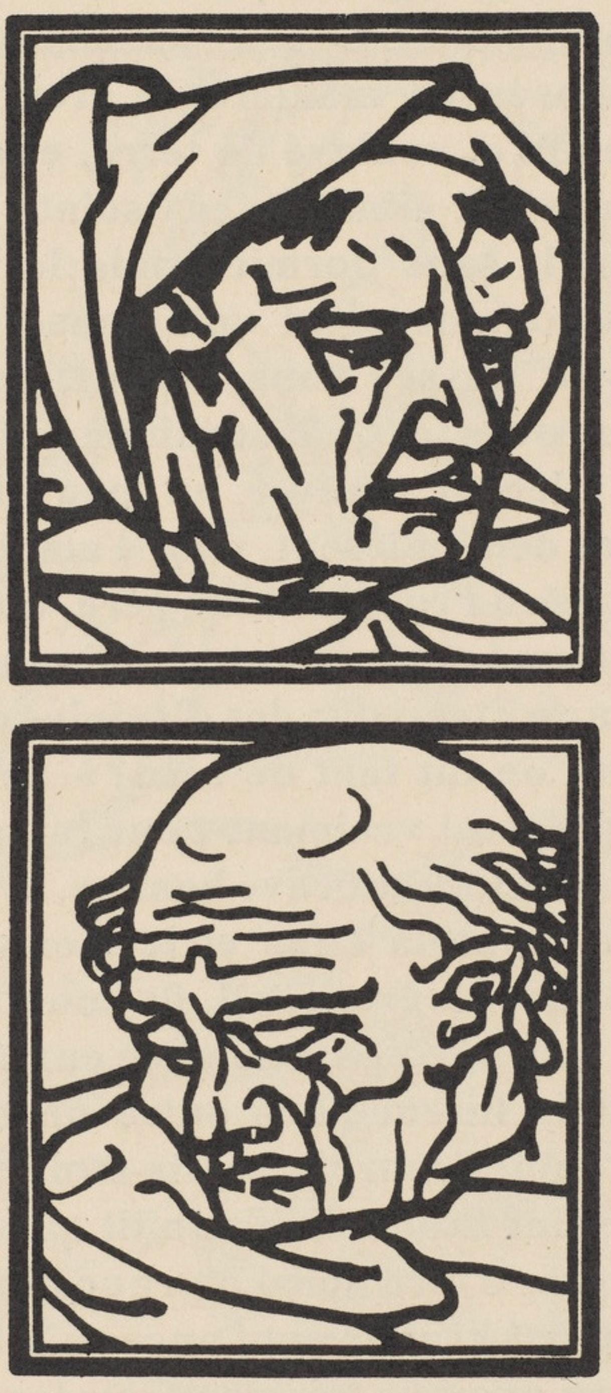 Émile Bernard, Composition (Morane, No. 100), Les Petites Fleurs de St. Françoise, Limited Edition Woodcut
