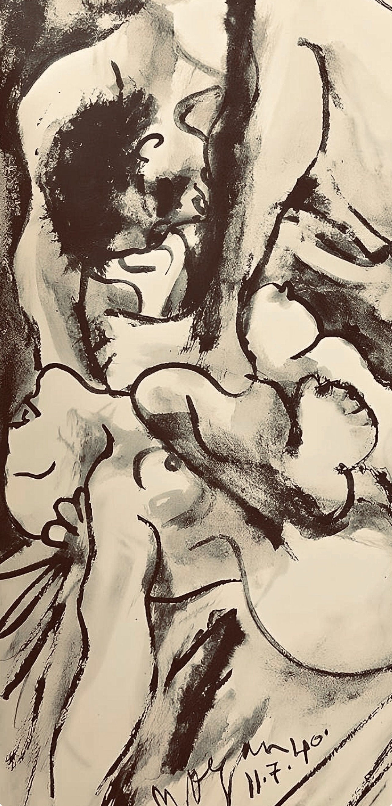 Pablo Picasso, Composition, Carnet de dessins de Picasso, Cahiers d’Art, Limited Edition Lithograph
