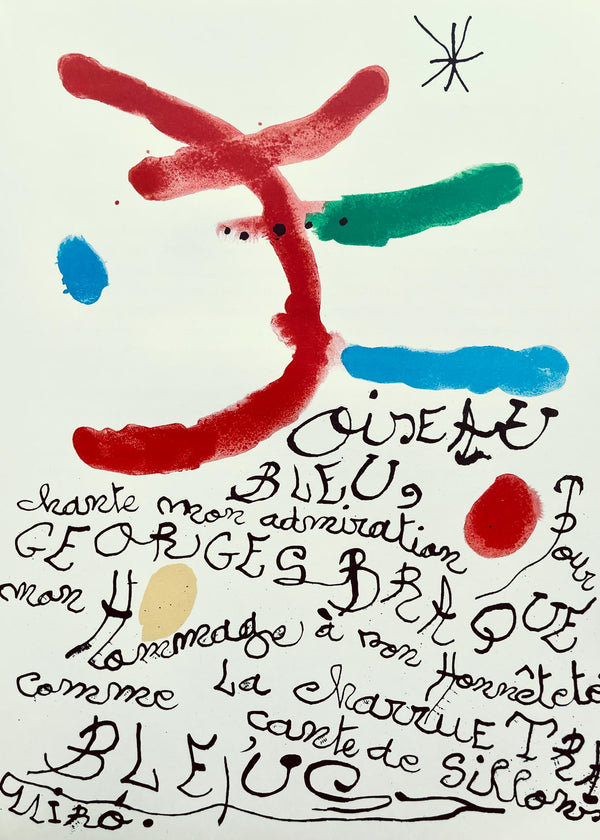Joan Miró, Poême pour Georges Braque (Cramer 87), l’Hommage à Georges Braque, Derrière le miroir, Limited Edition Lithograph