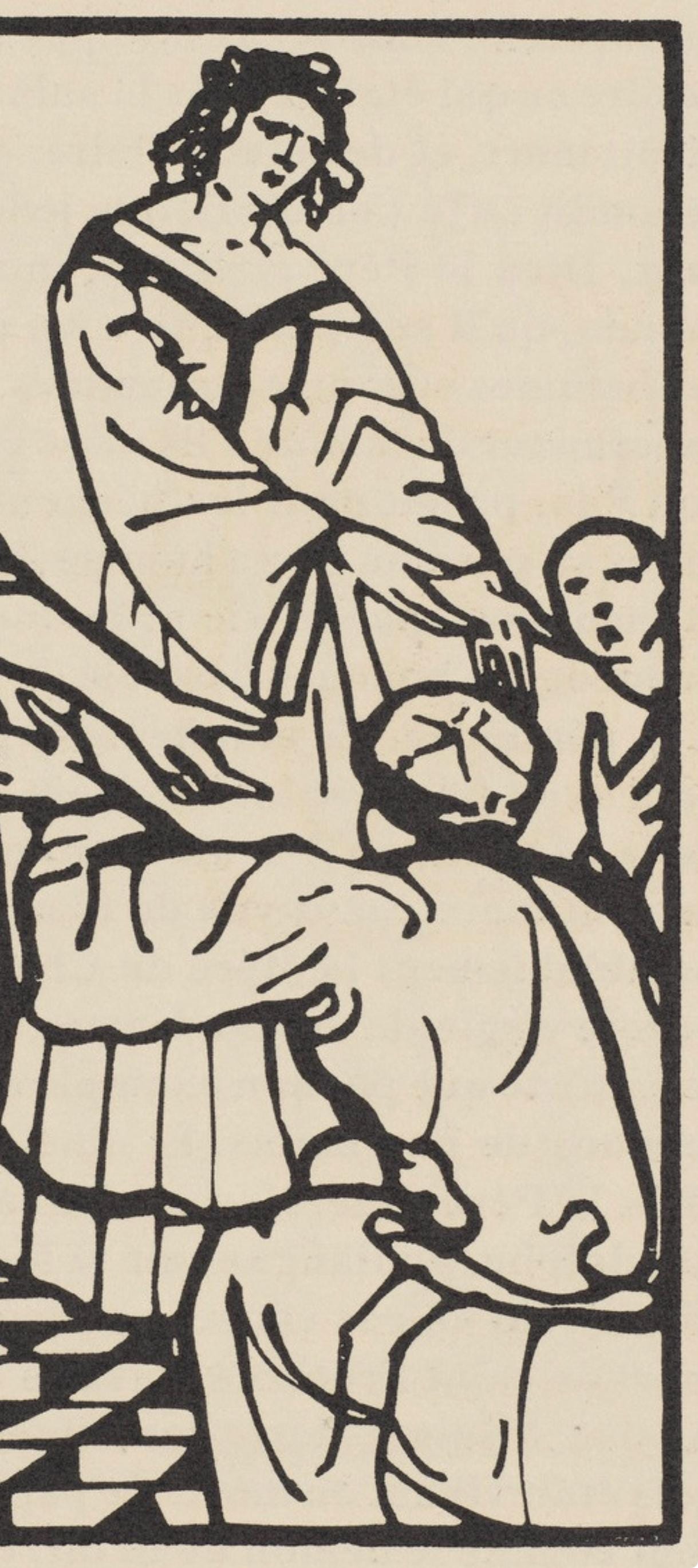 Émile Bernard, Composition (Morane, No. 100), Les Petites Fleurs de St. Françoise, Limited Edition Woodcut