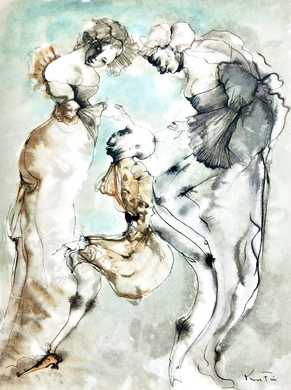 Léonor Fini, Les deux maitresses, Vingt fables de La fontaine, Limited Edition Woodcut