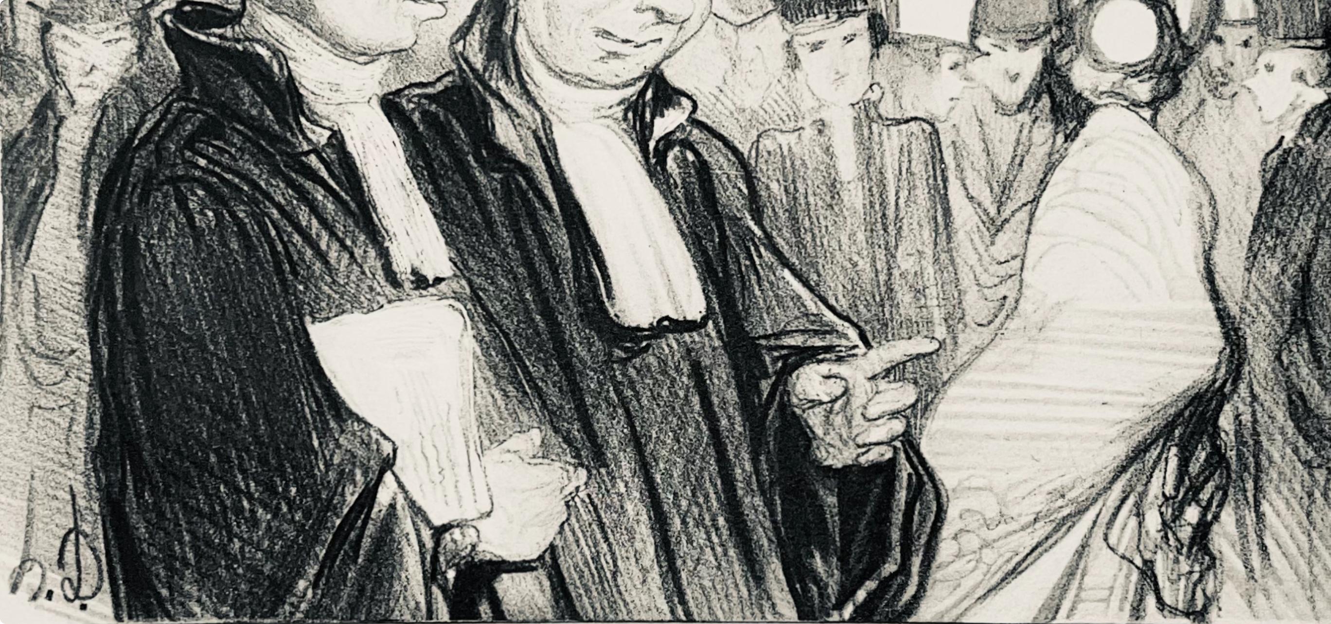Honoré Daumier, Composition, Honoré Daumier, Law and Justice, Limited Edition Lithograph