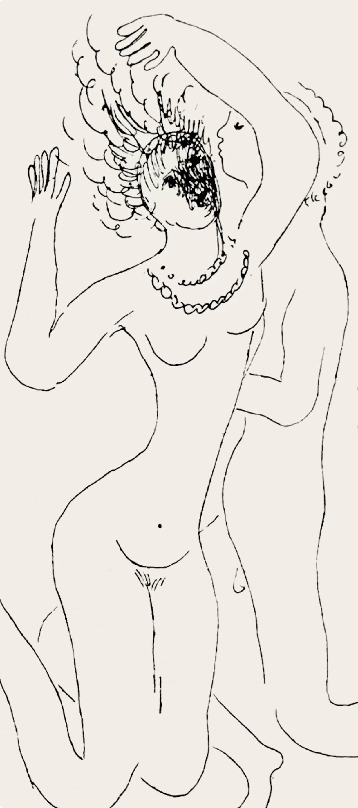 Marc Chagall, Composition, Suite Provinciale avec 92 dessins inédits de Marc Chagall, Limited Edition Lithograph