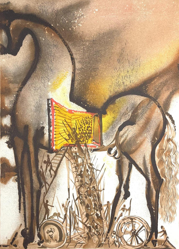 Salvador Dalí, Cheval de Troie, Les Chevaux de Dalí, Limited Edition Lithograph