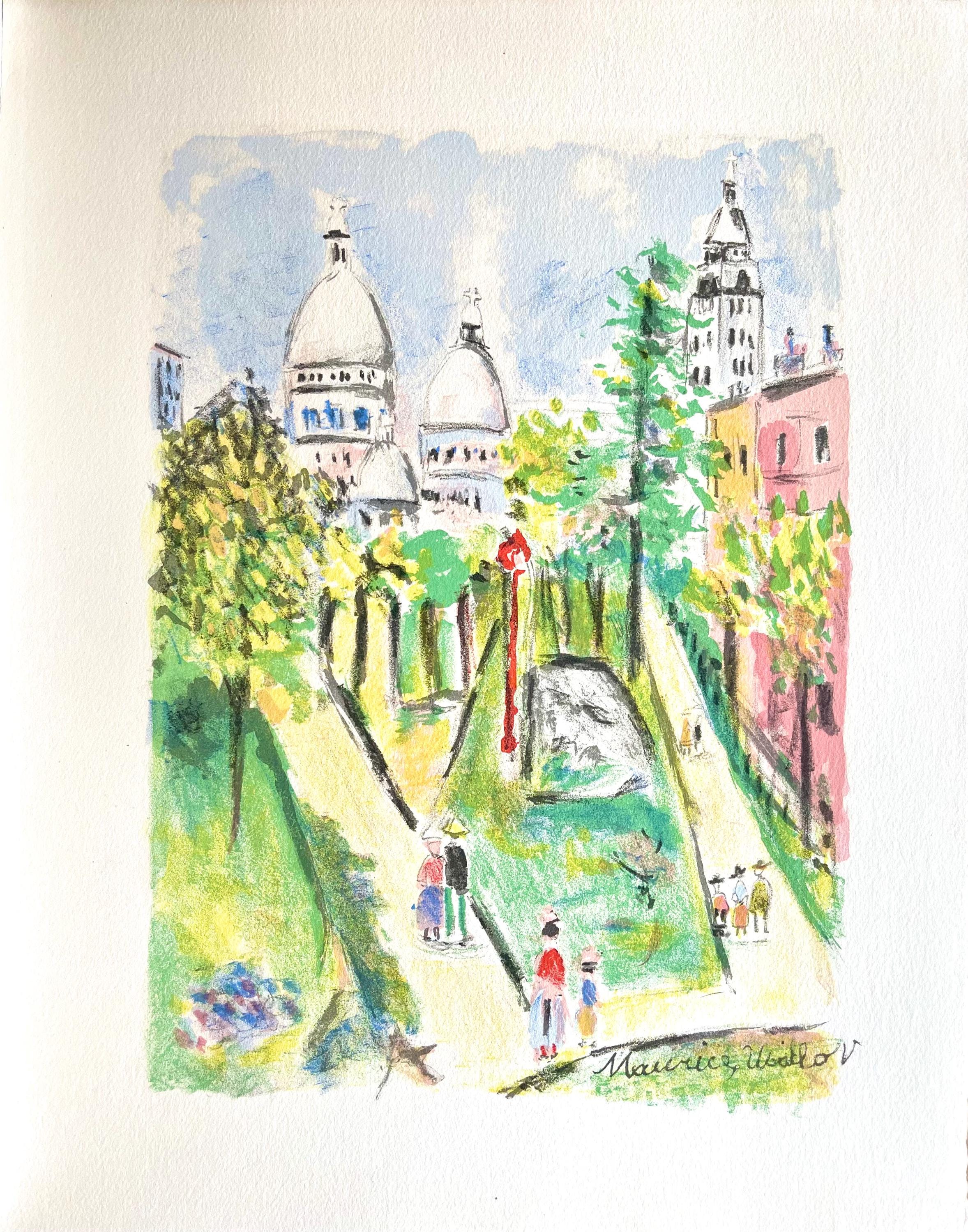 Maurice Utrillo, Montmartre (Place Saint-Pierre), Paris Capitale, Limited Edition Lithograph
