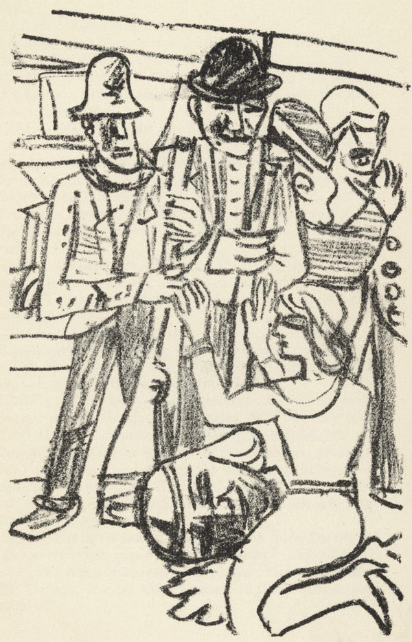 Max Beckmann, Composition (Gallwitz 286; Hofmaier 323-329; Rifkind 150 1-7), Der Mensch ist kein Haustier, Limited Edition Lithograph