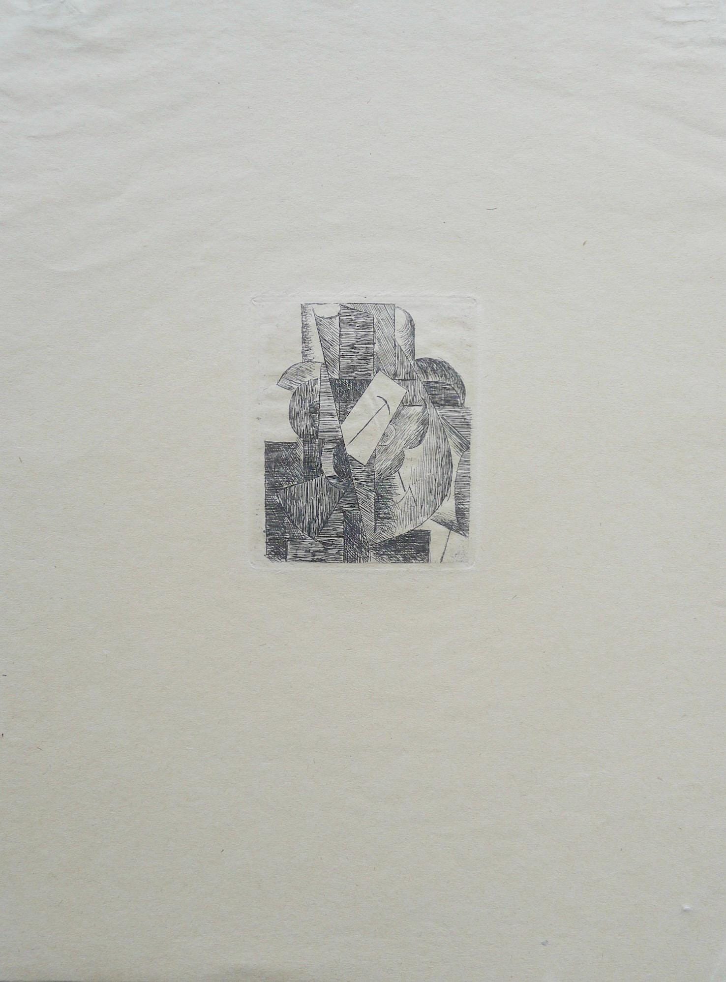 Pablo Picasso, L'Homme au chapeau (Bloch 29; Baer 42; Cramer 46), Du cubisme, Limited Edition Etching