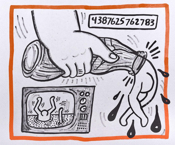 Keith Haring, Composition, Against All Odds, Limited Edition Lithograph