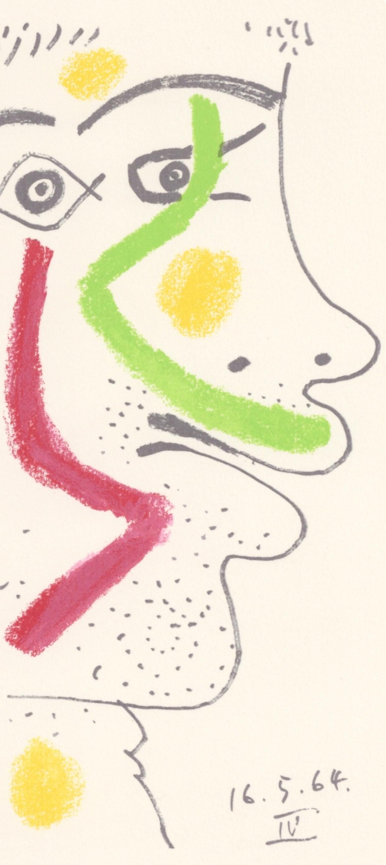 Pablo Picasso, Composition, Le Goût du Bonheur (Cramer 148; Bloch 2013), Limited Edition Mixed Media Lithograph