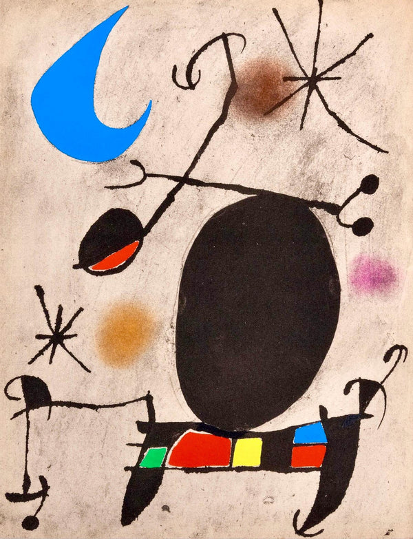Joan Miró, Composition, Miró, Oiseau Solaire, Oiseau Lunaire, Étincelles, Limited Edition Lithograph