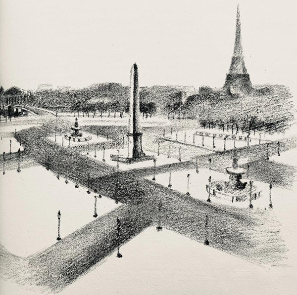 Robert Delaunay, La place de la Concorde (Habasque 720-728), Allo! Paris!, Limited Edition Lithograph