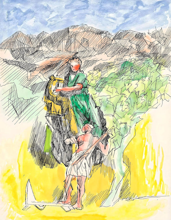 Jacques Villon, Composition (Ginestet/Pouillon 42-64), Hésiode, Les Travaux et les Jours, Limited Edition Etching