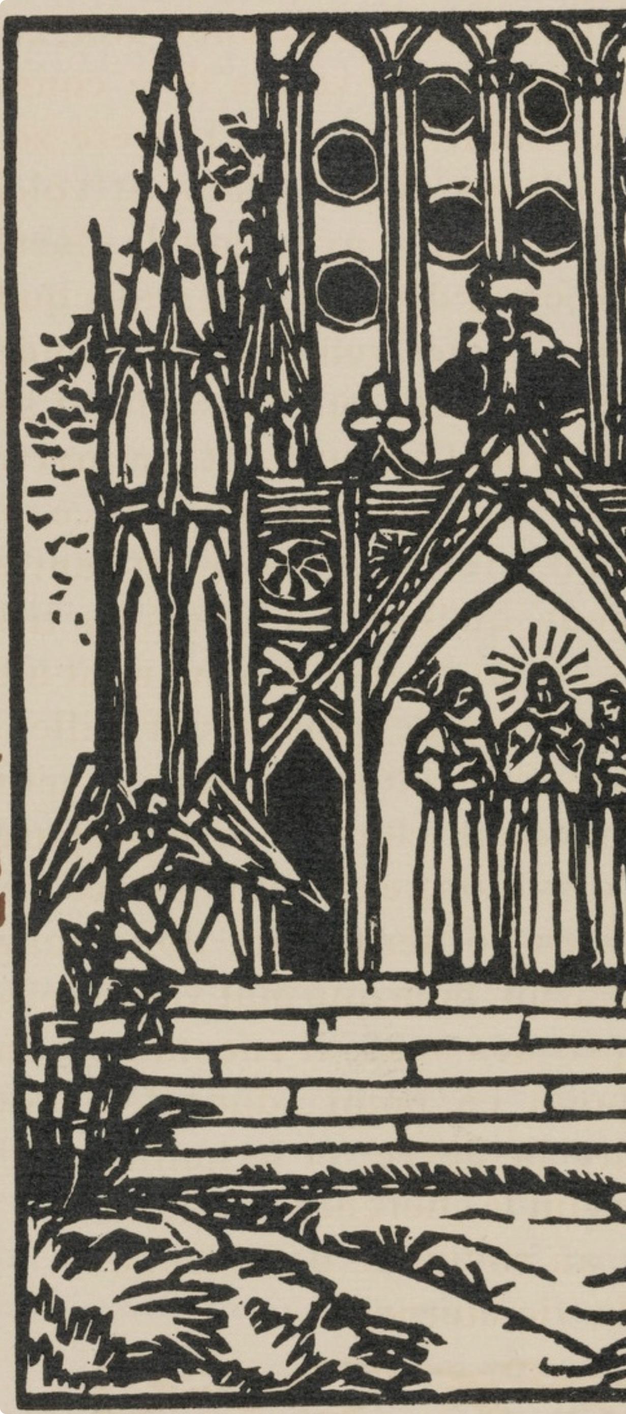 Émile Bernard, Composition (Morane, No. 100), Les Petites Fleurs de St. Françoise, Limited Edition Woodcut