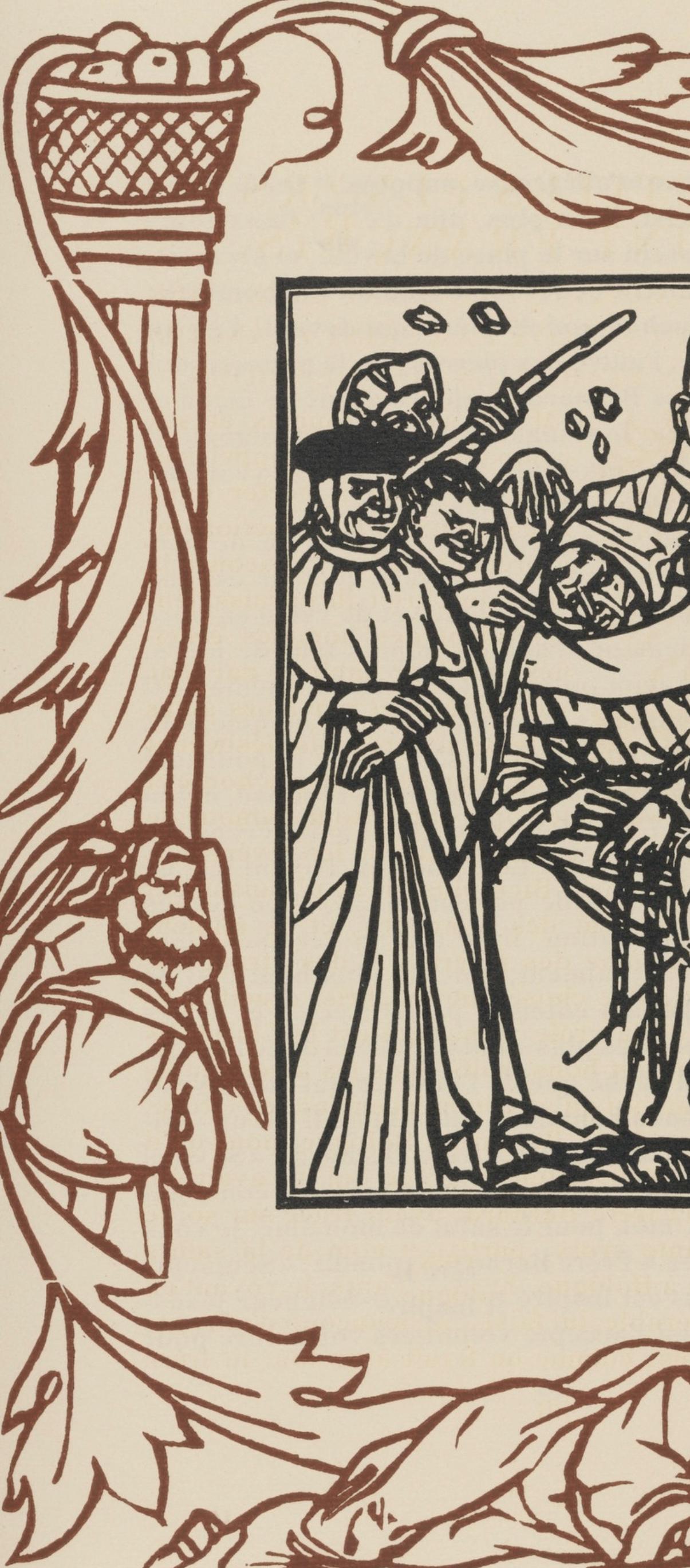 Émile Bernard, Composition (Morane, No. 100), Les Petites Fleurs de St. Françoise, Limited Edition Woodcut