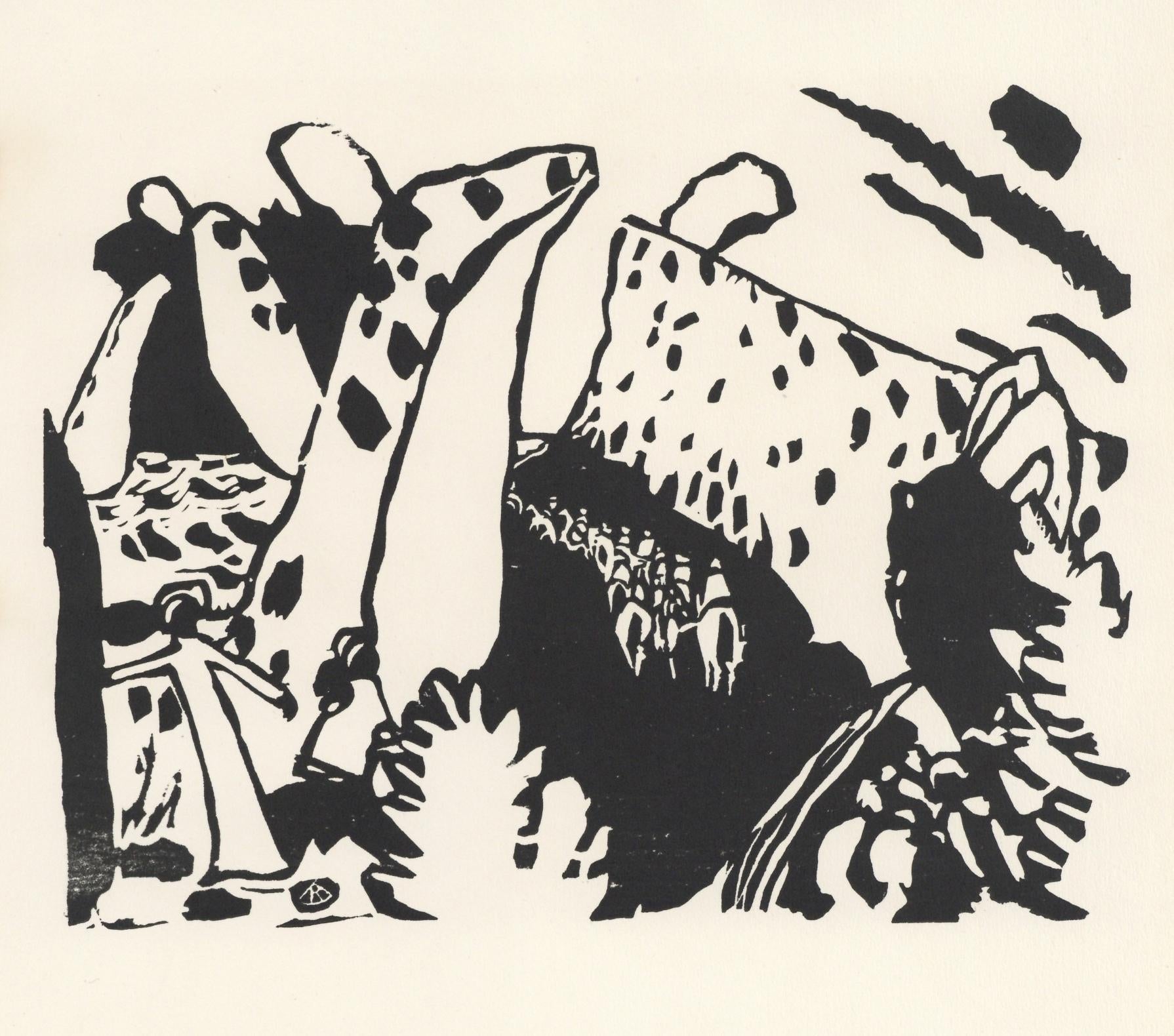 Wassily Kandinsky, Reiterweg (Roethel 111), XXe siècle, Limited Edition Woodcut