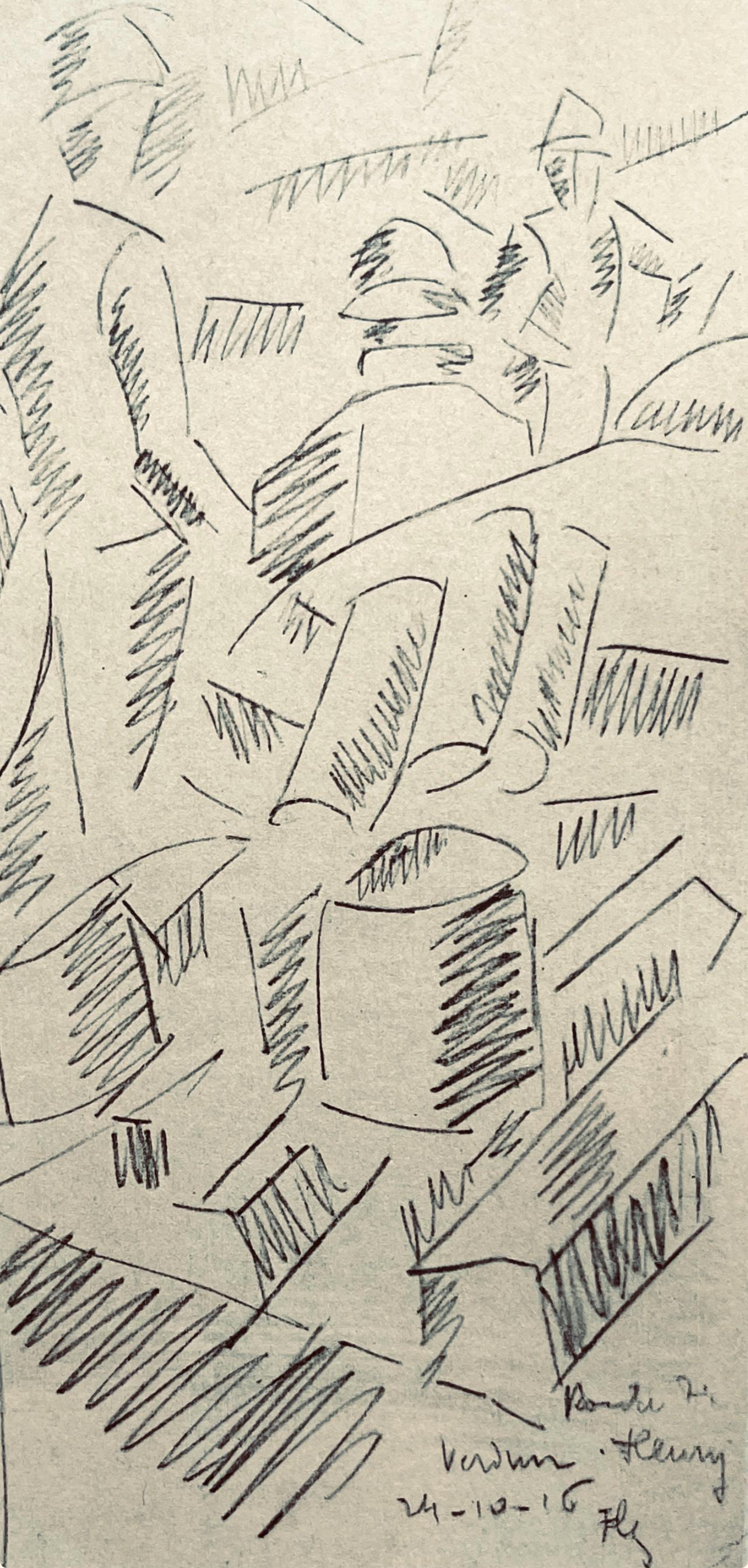 Fernand Léger, Sur La Route De Fleury: Sapeurs Au Travail, Fernand Léger, Dessins de Guerre, Limited Edition Lithograph