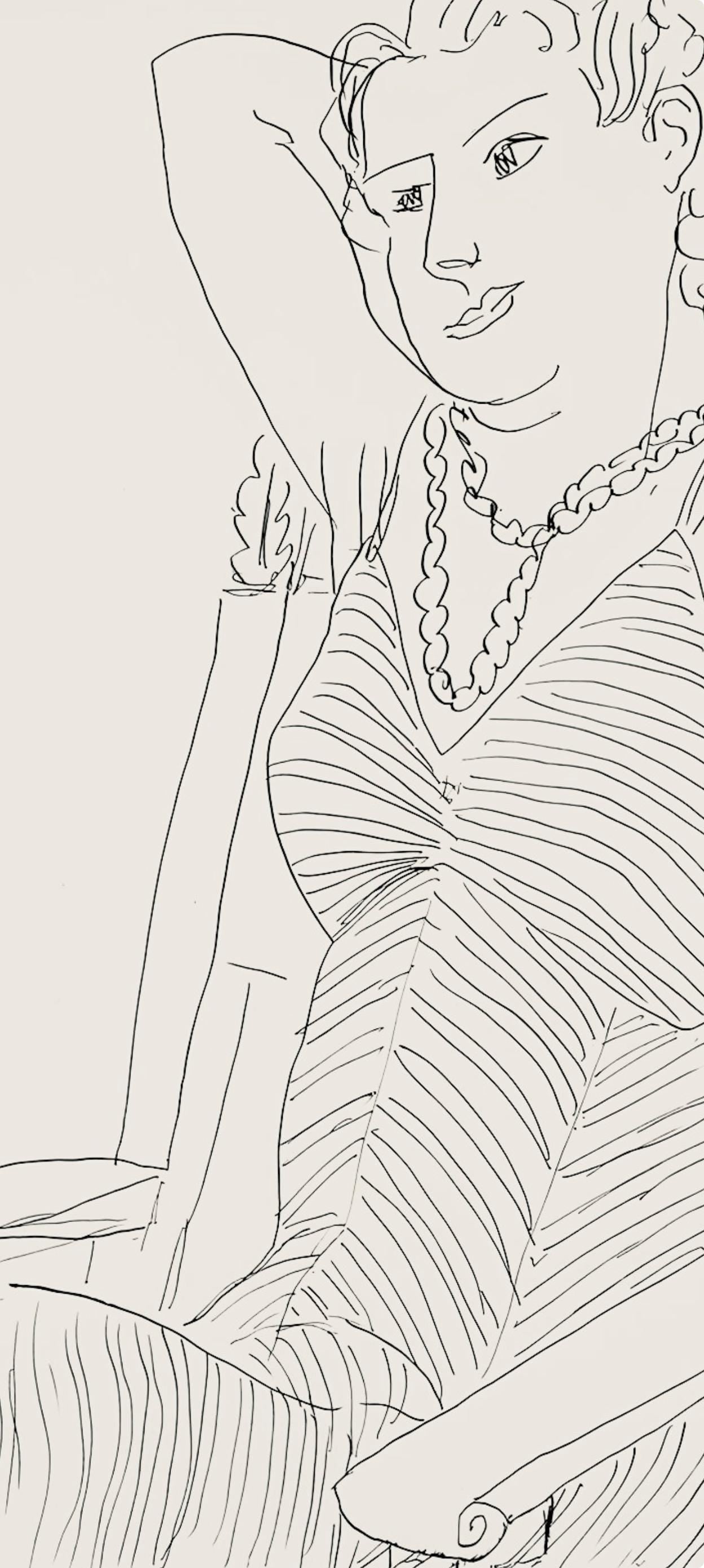 Henri Matisse, Série P, var. 4 (Duthuit 9), Henri Matisse, Dessins, Thèmes et variations, Limited Edition Lithograph