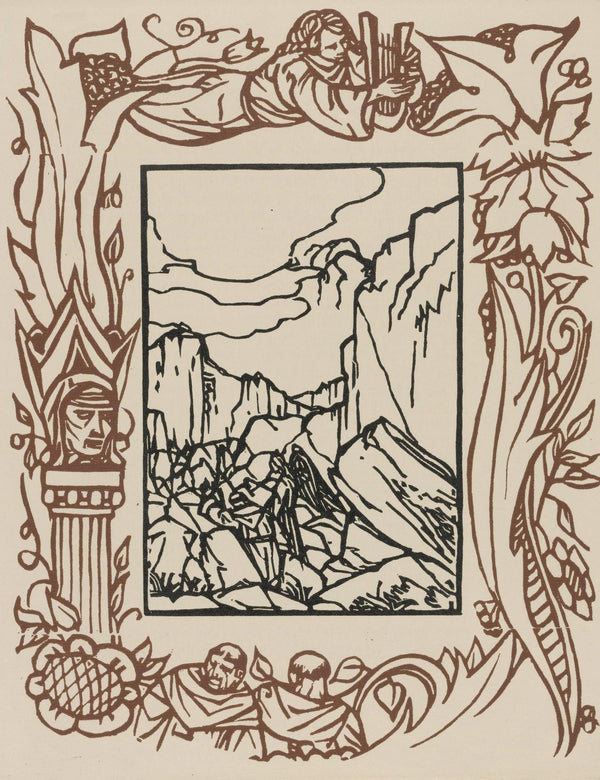 Émile Bernard, Composition (Morane, No. 100), Les Petites Fleurs de St. Françoise, Limited Edition Woodcut