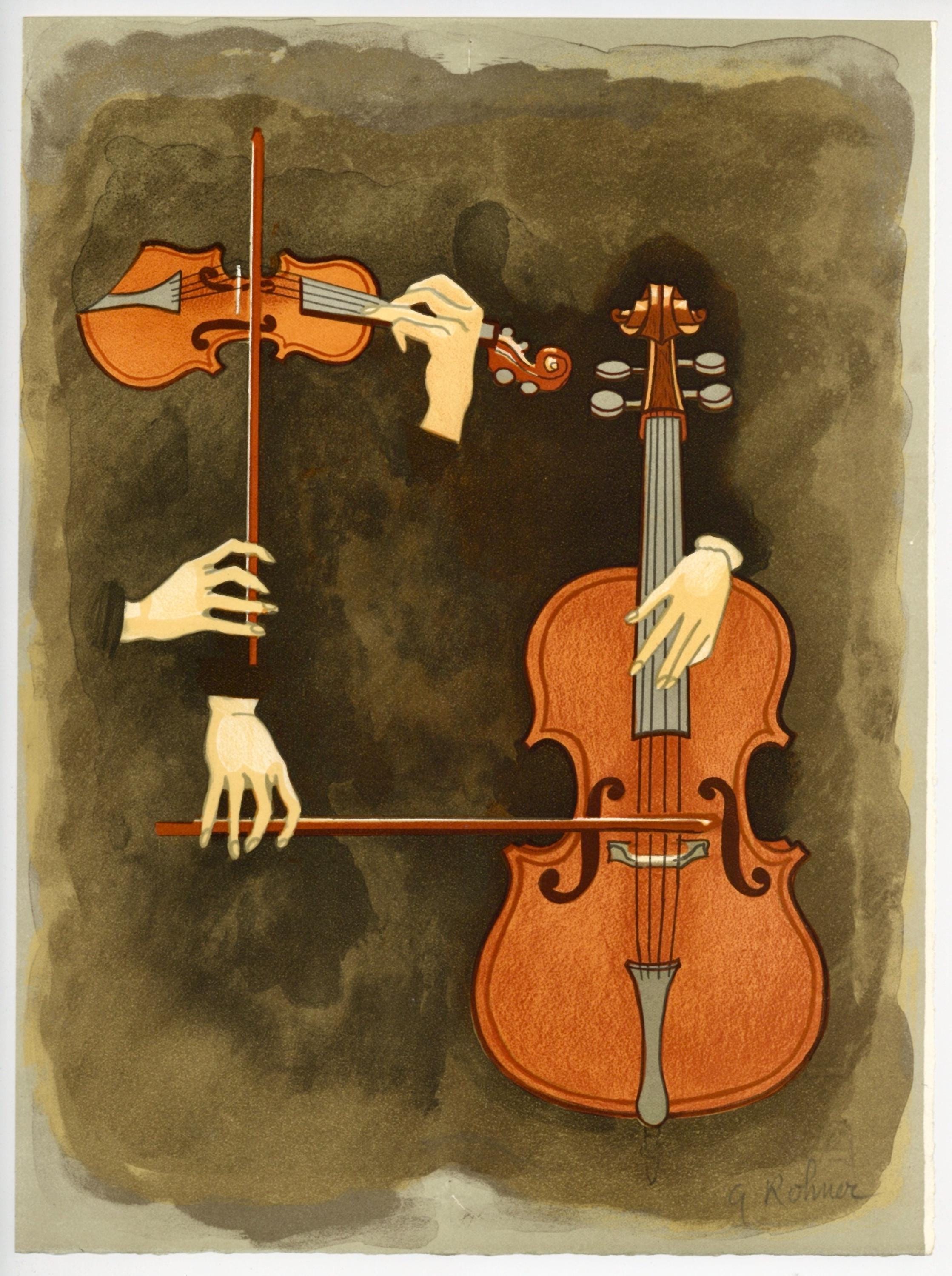 Georges Rohner, Composition, Variations sur l'imaginaire, Limited Edition Lithograph