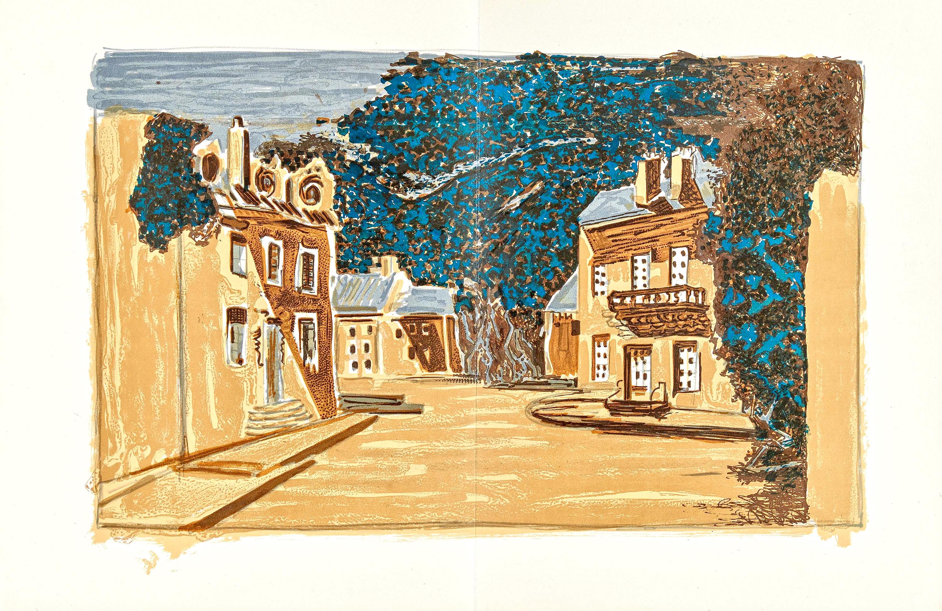 Georges Braque, Decor pour Les Facheux (Mourlot 107), Regards sur Paris, Limited Edition Lithograph