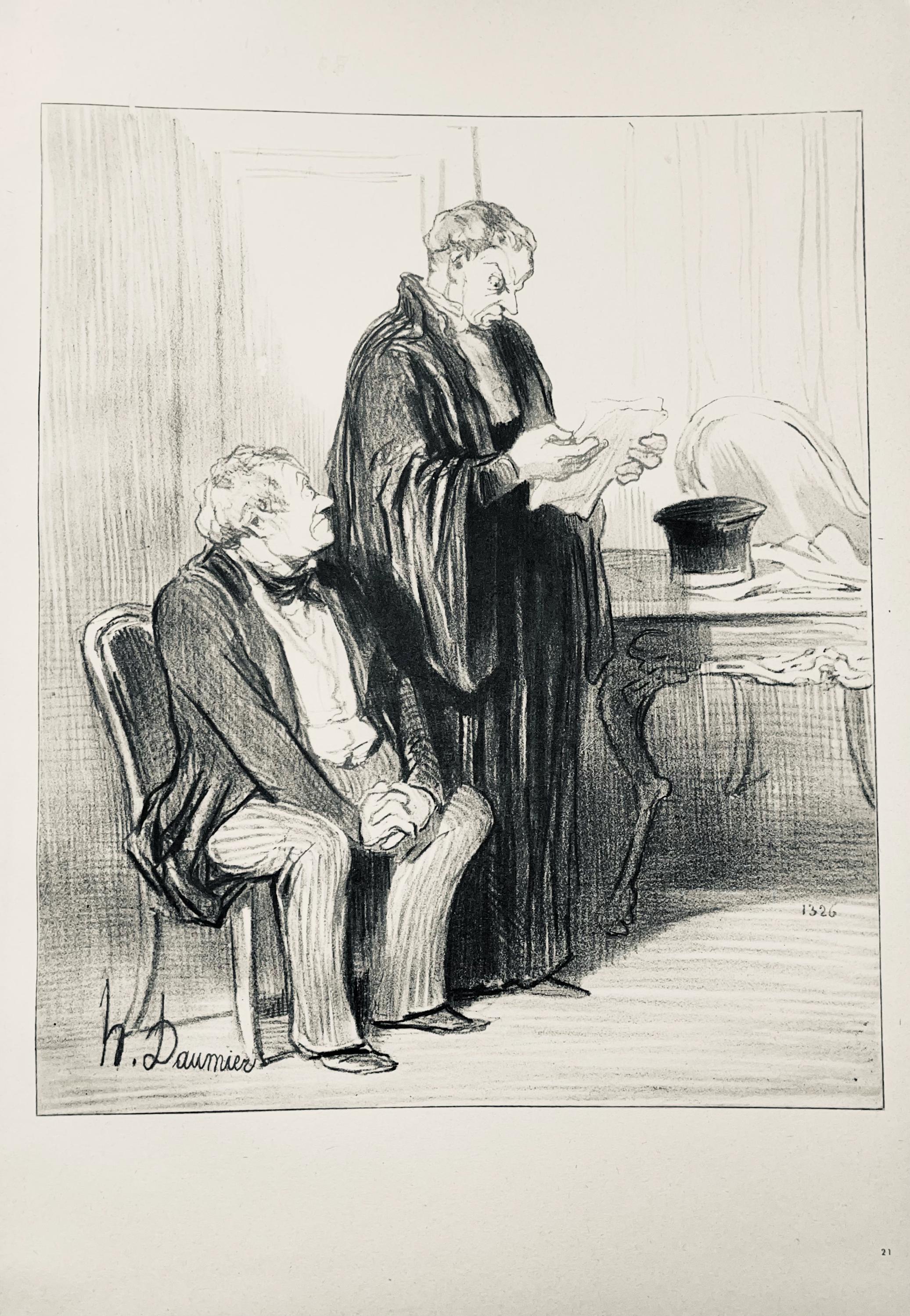 Honoré Daumier, Composition, Honoré Daumier, Law and Justice, Limited Edition Lithograph