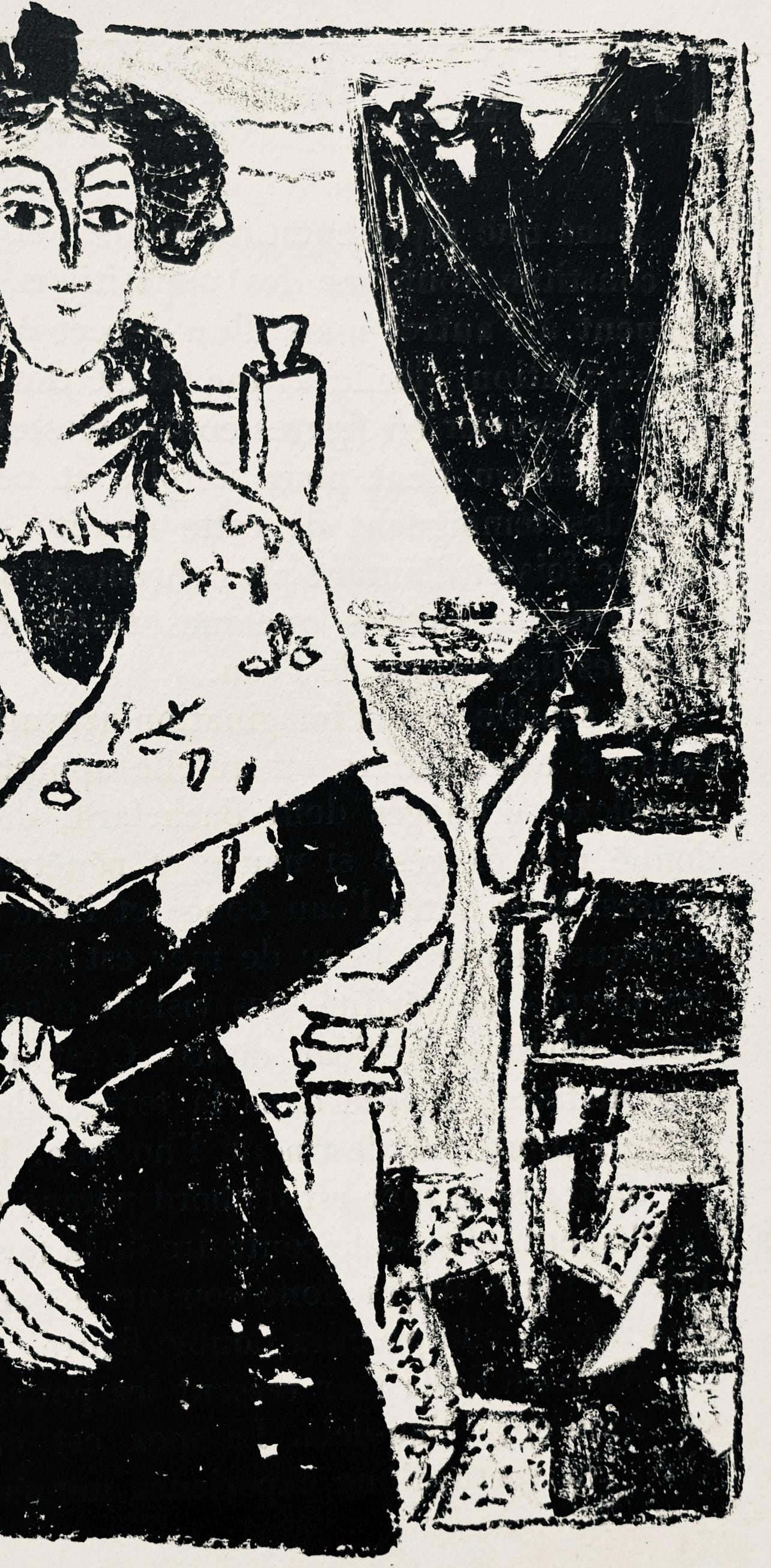 André Marchand, Composition, pierre ã feu provence noire, Limited Edition Lithograph