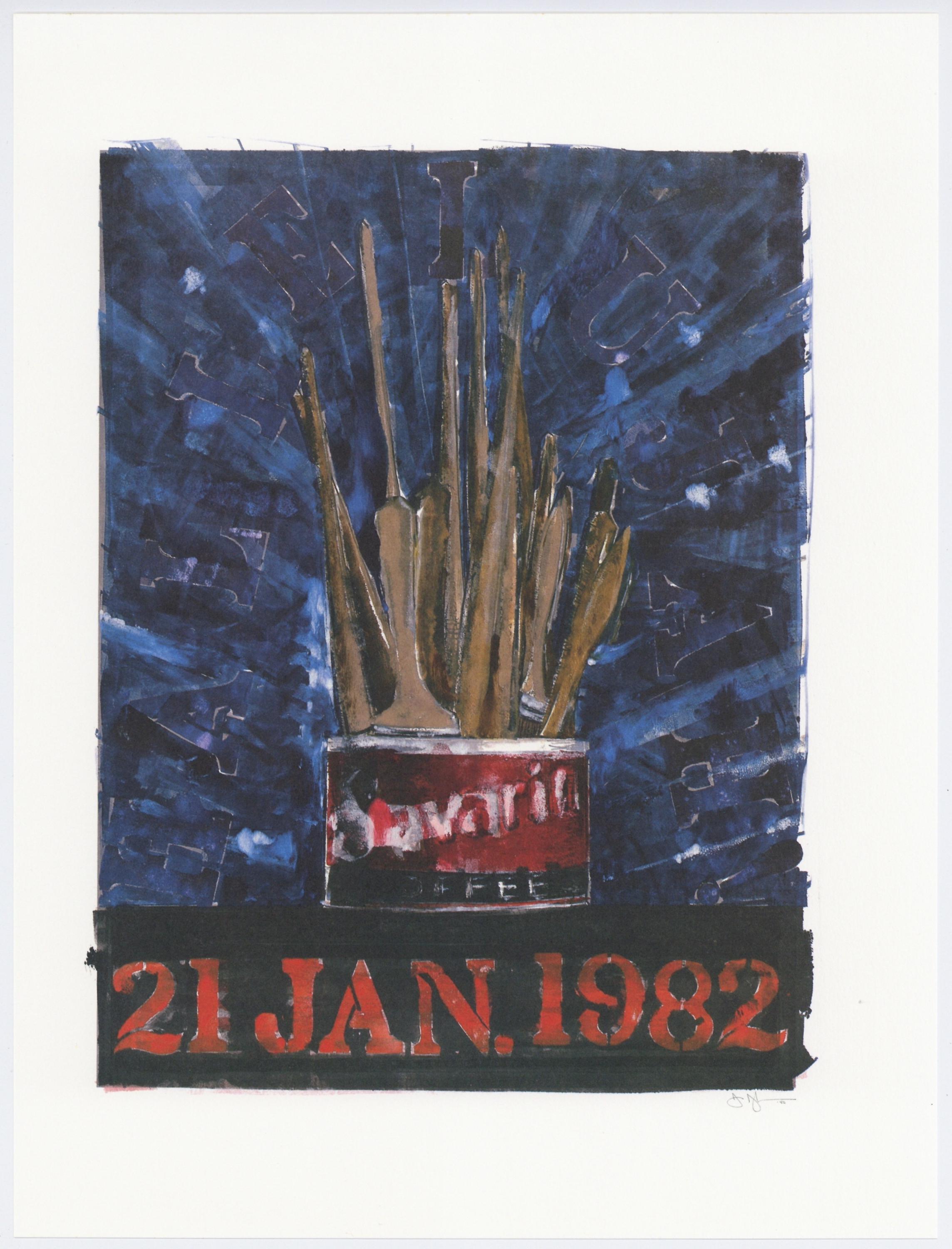 Jasper Johns, Composition, Jasper Johns, 17 Monotypes, Limited Edition Héliogravure