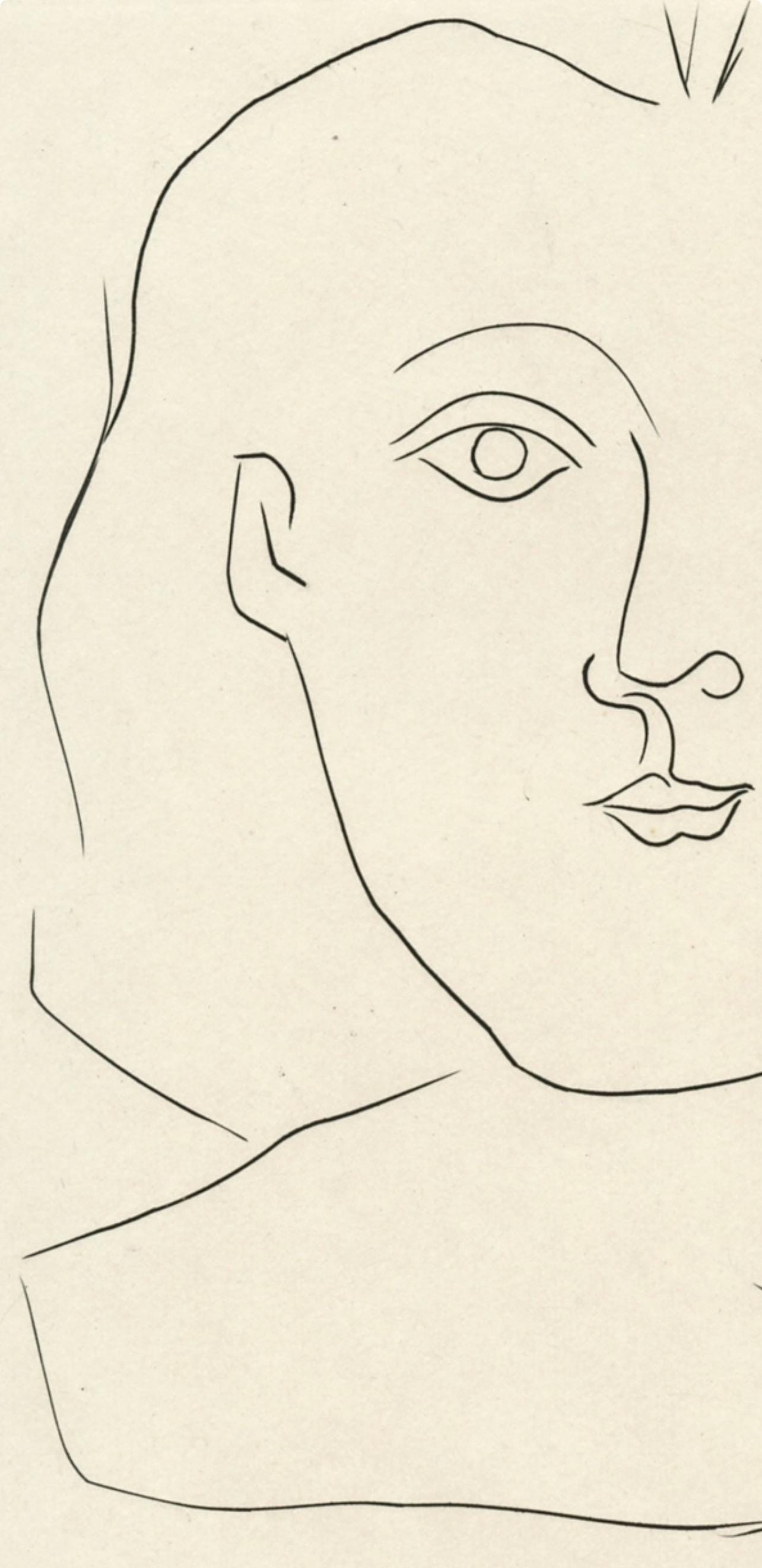Pablo Picasso, Femme de Face (Bloch 372; Baer 700; Cramer 41), Jours de gloire, Histoire de la libération de Paris, Limited Edition Etching