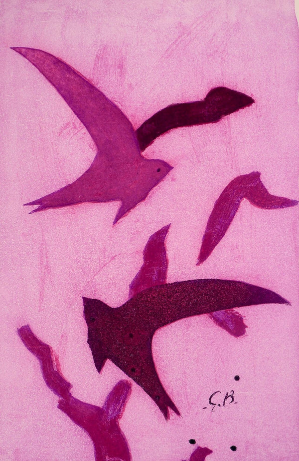 Georges Braque, Rose (Vallier 183), Paroles peintes I, Limited Edition Etching