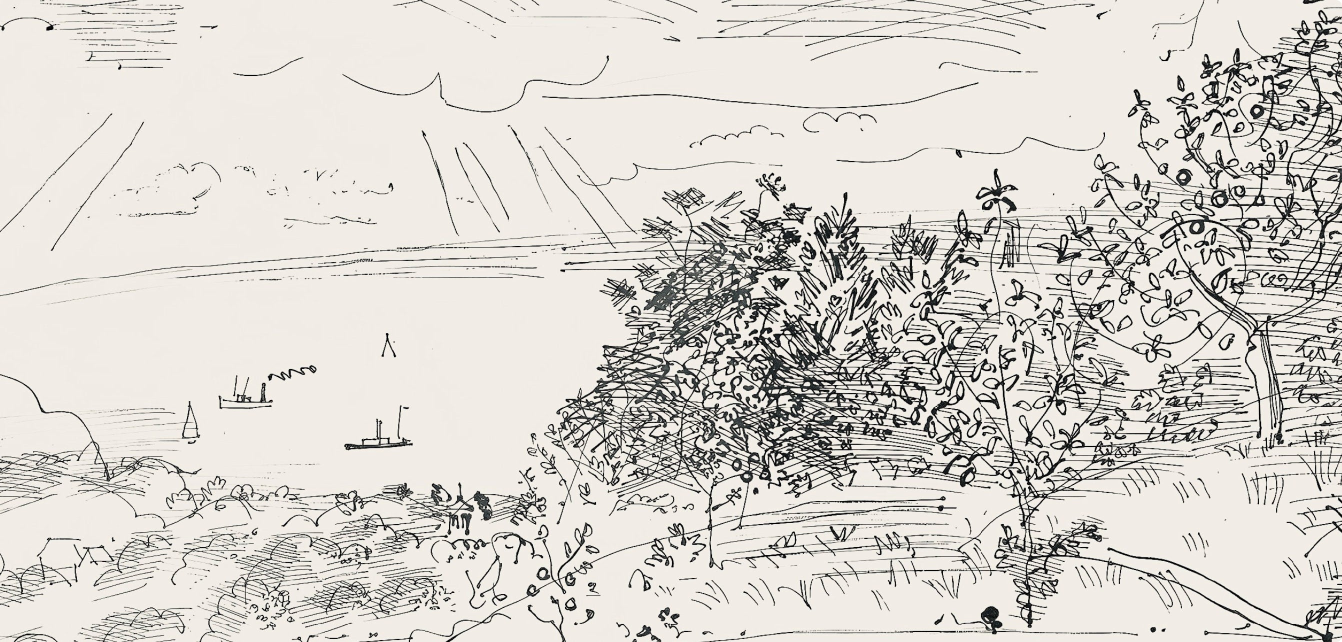Raoul Dufy, Composition, Les Côtes Normandes, Limited Edition Lithograph