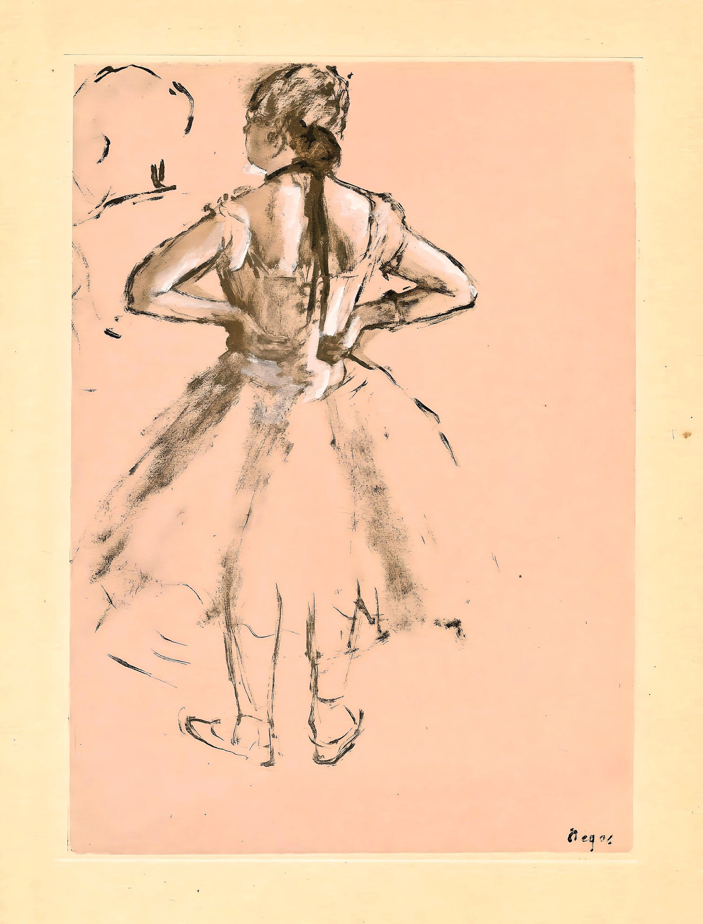Edgar Degas, La Danseuse de dos, E. Degas Monotypes, Limited Edition Monotype