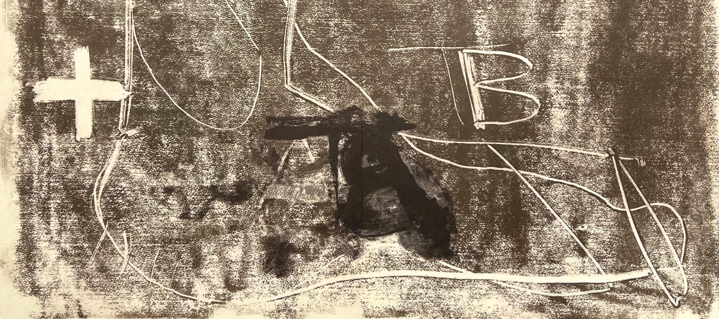 Antoni Tàpies, Composition, Derrière le miroir, Limited Edition Lithograph