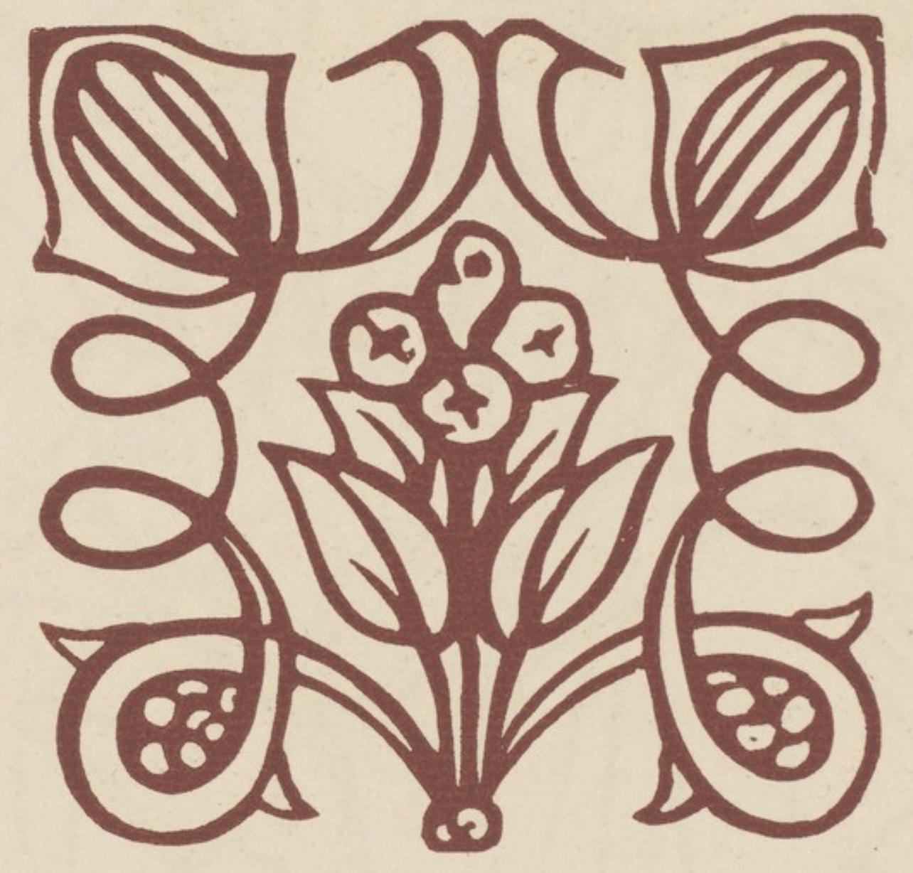 Émile Bernard, Composition (Morane, No. 100), Les Petites Fleurs de St. Françoise, Limited Edition Woodcut