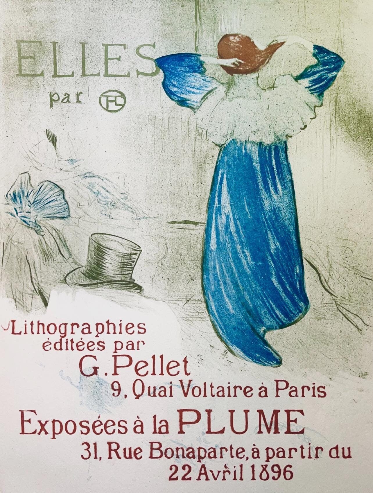 Henri de Toulouse-Lautrec, Composition, Images de Lautrec, 21 Planches en Couleurs, Collezione dell'Obelisco, Limited Edition Lithograph