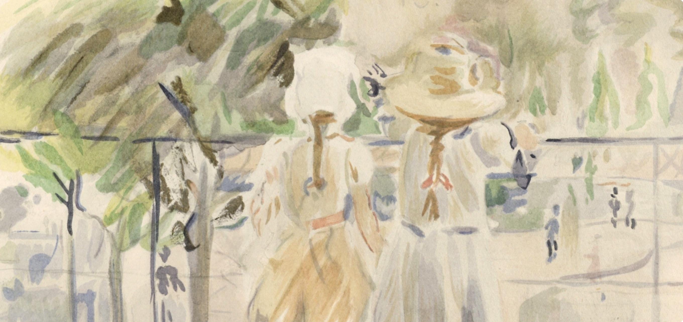 Berthe Morisot, Au Jardin des Tuileries, Berthe Morisot Seize Aquarelles, Limited Edition Lithograph