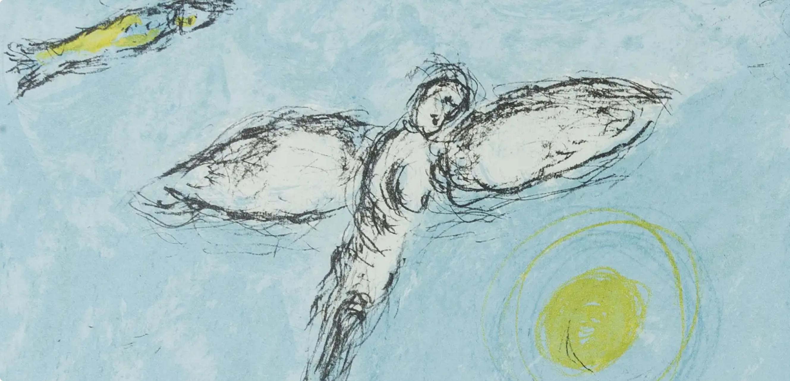 Marc Chagall, Composition (Cramer 111; Mourlot 992), Derrière le miroir, Limited Edition Lithograph