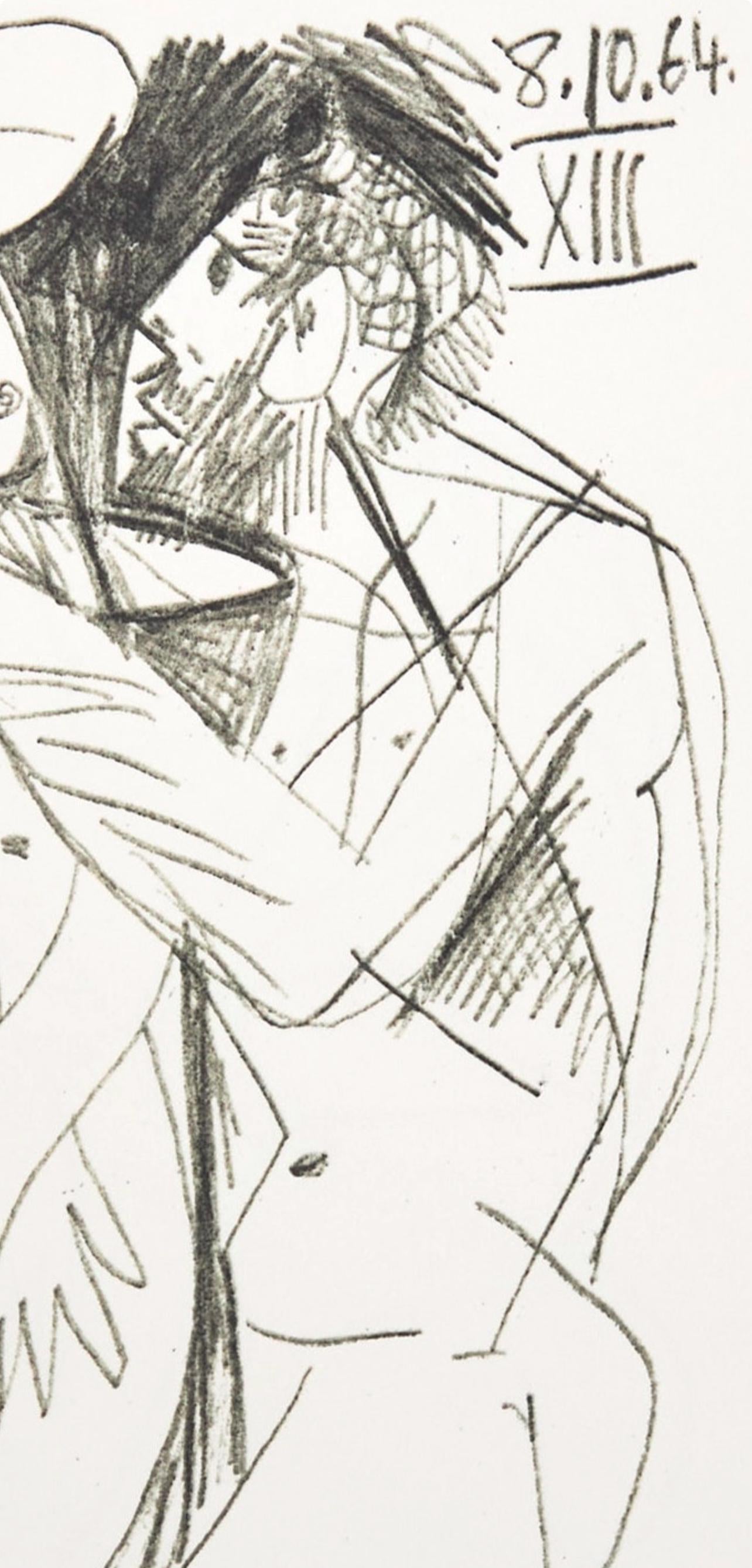 Pablo Picasso, Composition, Le Goût du Bonheur (Cramer 148; Bloch 2013), Limited Edition Mixed Media Lithograph