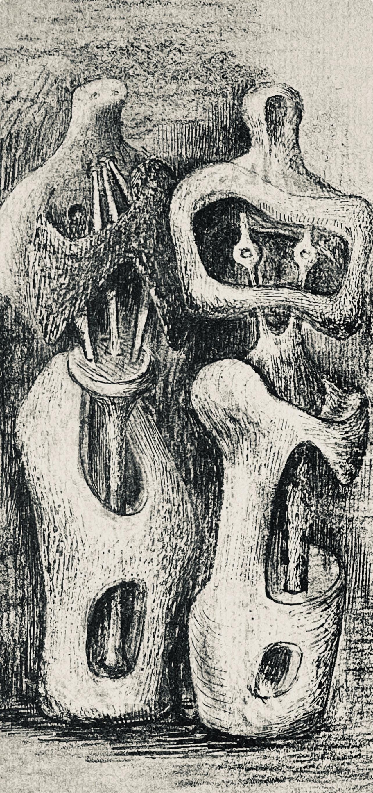 Henry Moore, Standing Figures, The Drawings of Henry Moore, Limited Edition Lithograph