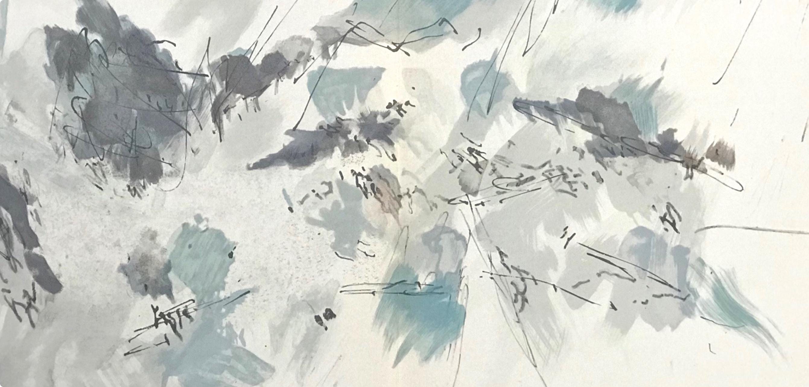 Jean Bazaine, Composition, Derrière le miroir, Limited Edition Lithograph