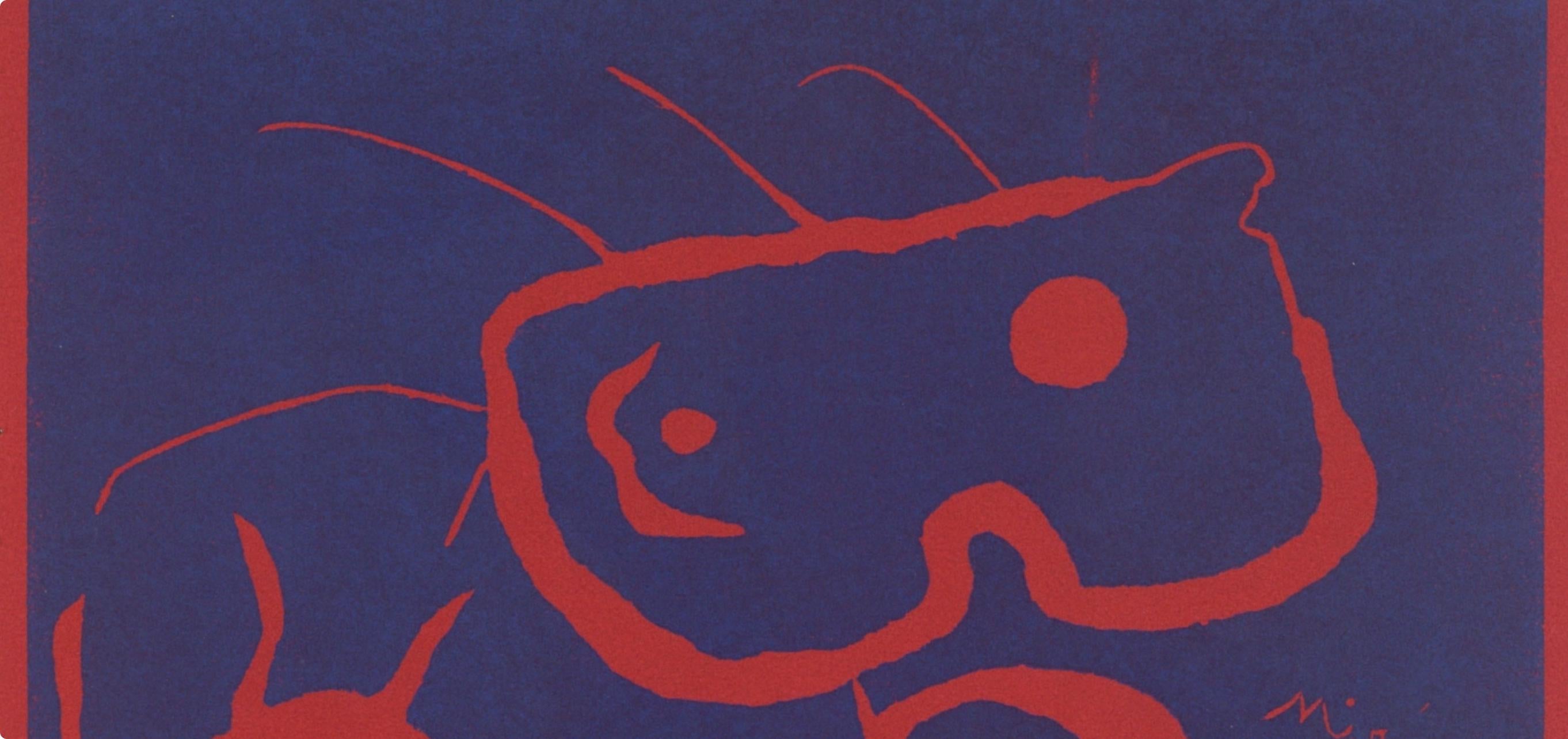 Joan Miró, Composition (Cramer 6; Dupin 40; Mourlot 1967), XXe siècle, Limited Edition Linocut