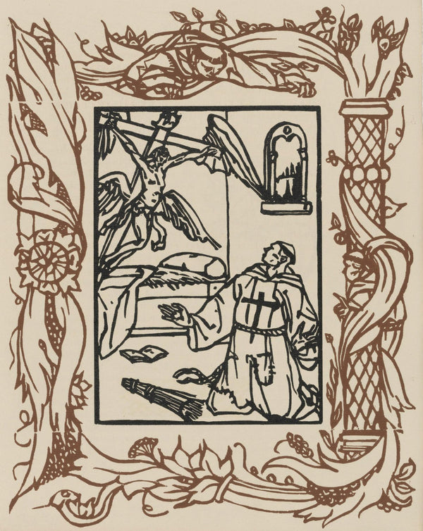 Émile Bernard, Composition (Morane, No. 100), Les Petites Fleurs de St. Françoise, Limited Edition Woodcut