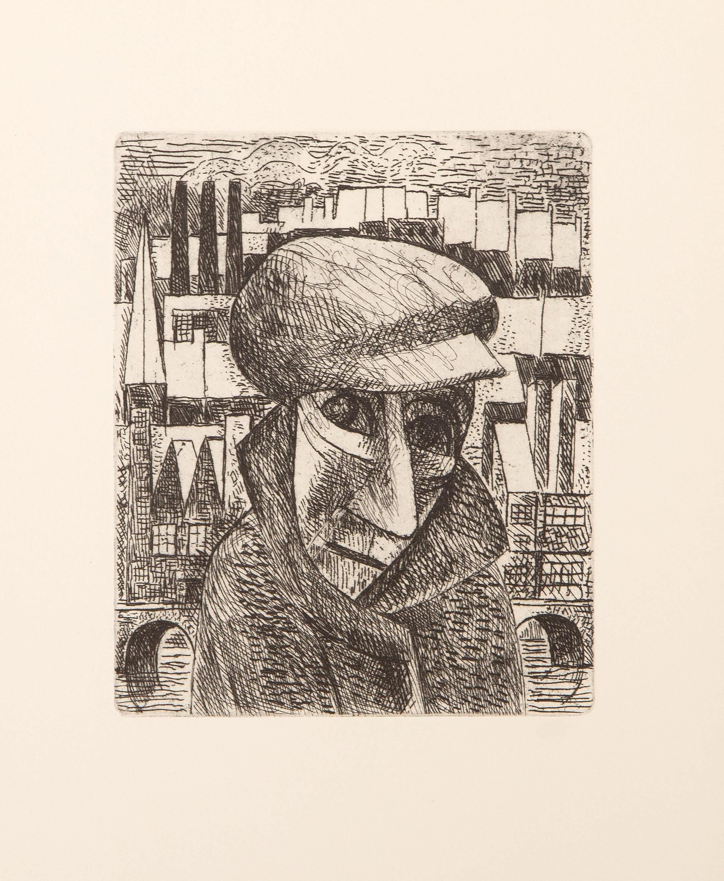 Marcel Gromaire, Composition, Vers un monde volage, Limited Edition Etching